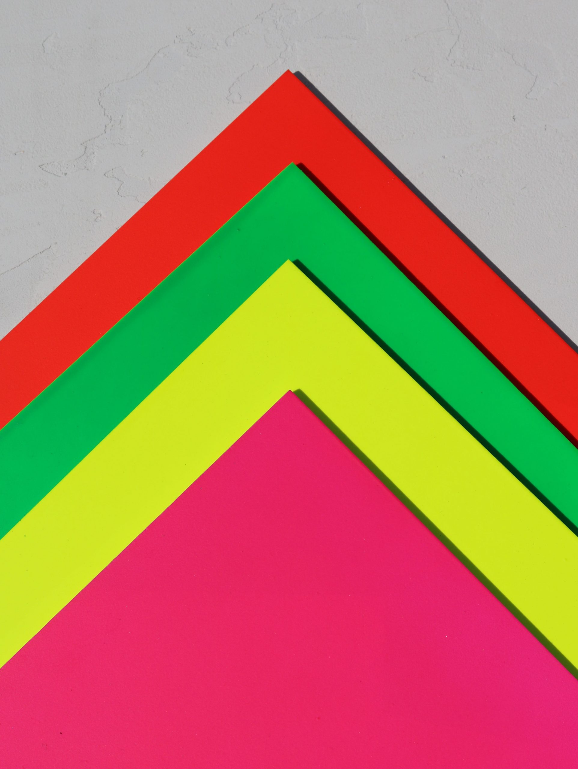 Fluorescent paint applied to wood