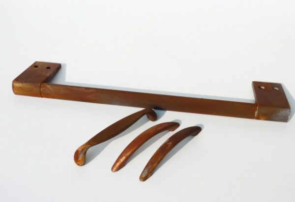 Rust effect paint on handlers: obtain real rusty surface