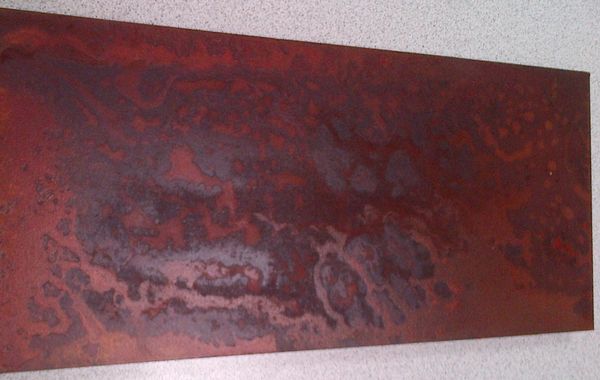 Rust effect paint on wood: obtain real rusty surface