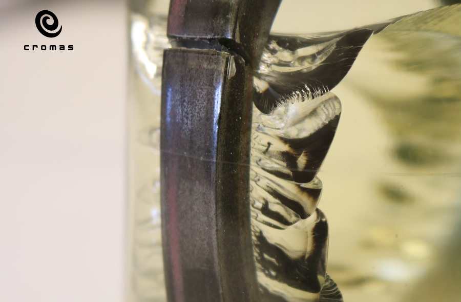 A Mass Effect example. Used the wrong resin for the mold thickness causing a heat reaction during curing