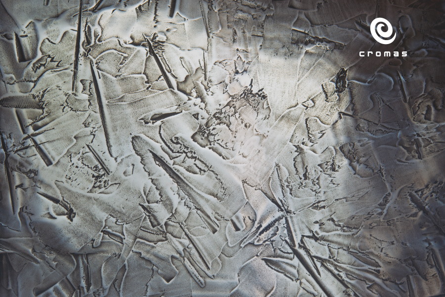 Polished Dark Zinc metallic epoxy resin