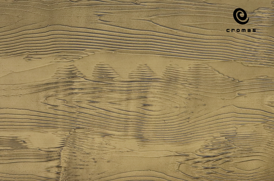 Epoxy resin wooden pattern burnished brass color