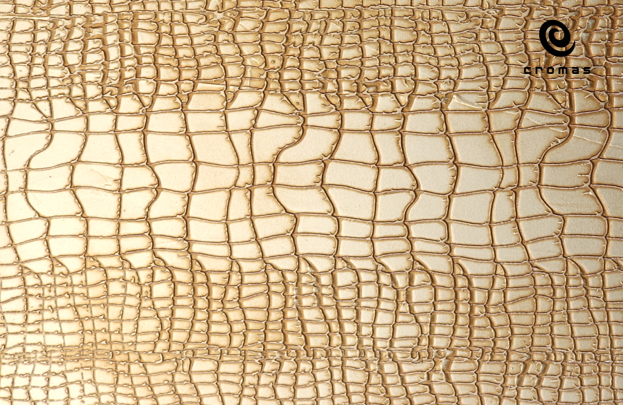 Crocodile leather epoxy resin paint shades of rust