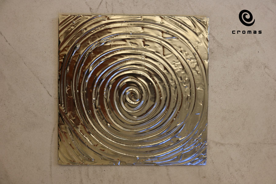 Gold color decorated epoxy resin